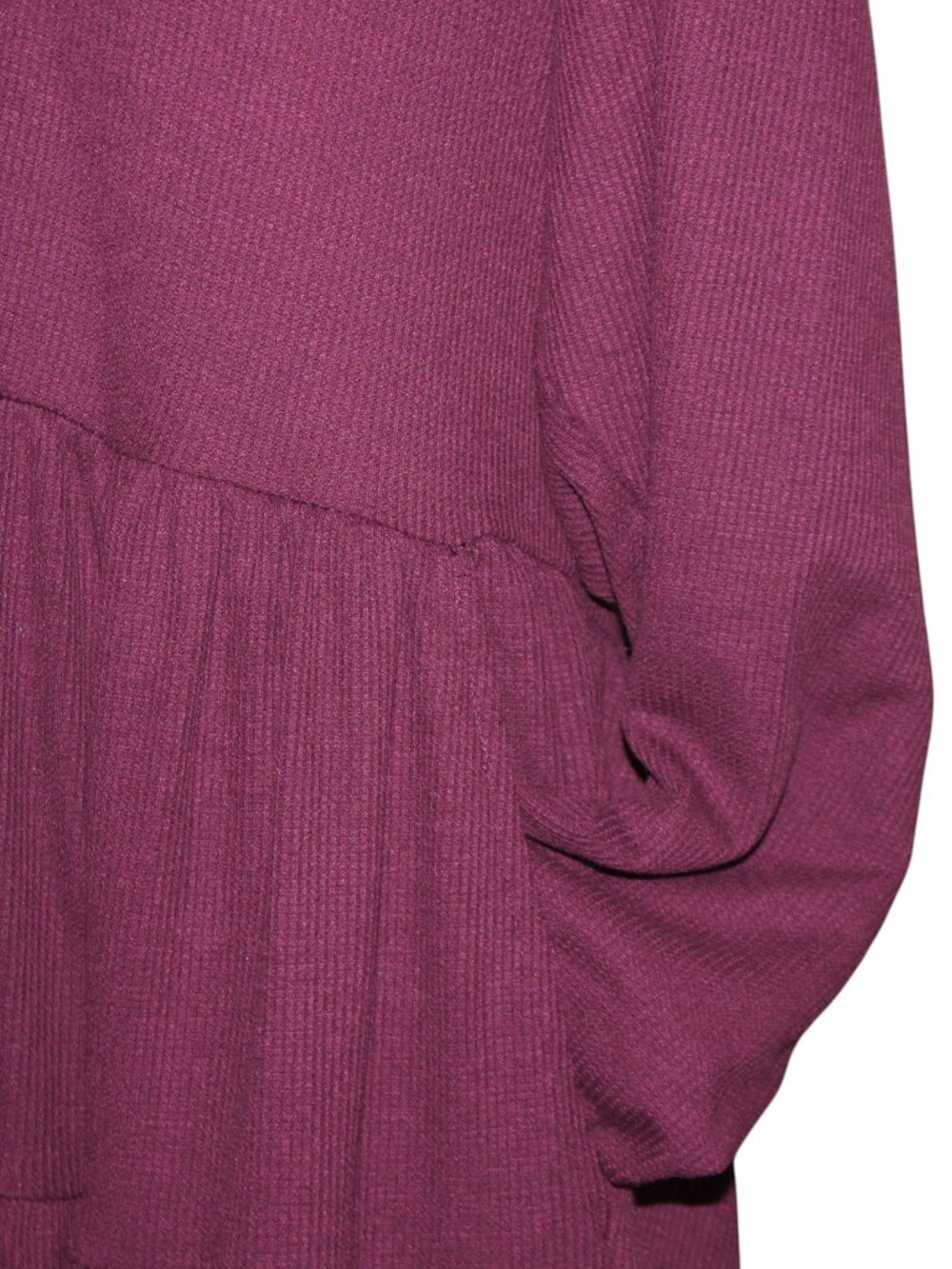 NWT Torrid Potent Purple Tiered Waffle Knit Mini Dress Plus Size 26 Pocket 4X - Picture 7 of 13